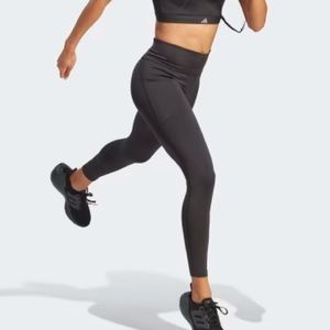 NWT Women’s Adidas 7/8 Athletic Training Tights Leggings Black Size Small